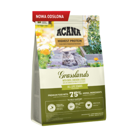 Karma Acana, Grasslands Cat, drób i ryby, 1,8 kg, dla kotów w każdym wieku — widok 1