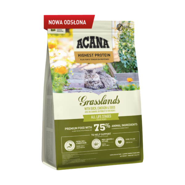 Karma Acana, Grasslands Cat, drób i ryby, 1,8 kg, dla kotów w każdym wieku — widok 1