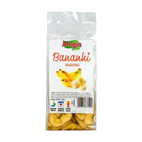 ALEGIA Przysmak Banany Suszone 50g — widok 1