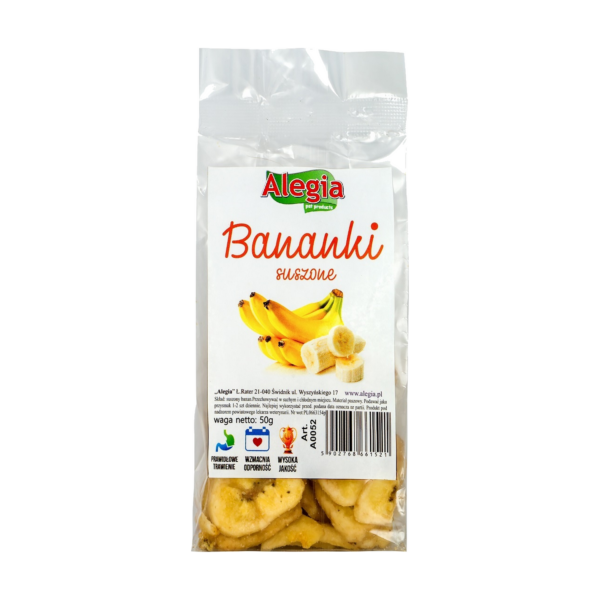 ALEGIA Przysmak Banany Suszone 50g — widok 1