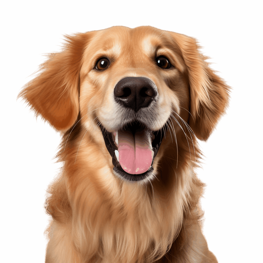 Uśmiechnięty golden retriever