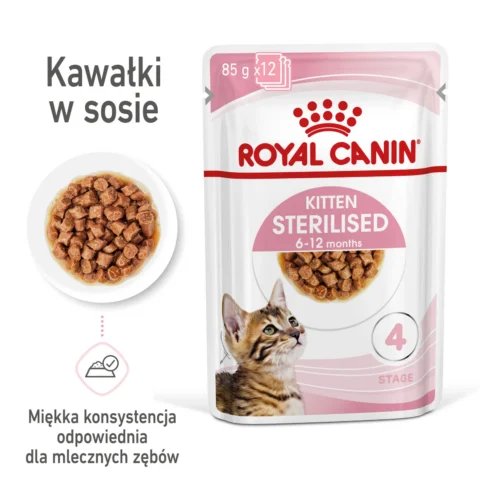 Karma mokra Royal Canin Kitten Sterilised Sauce 12x85 g