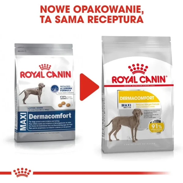 Karma sucha Royal Canin Maxi Dermacomfort dla dużych ras 12 kg — widok 2