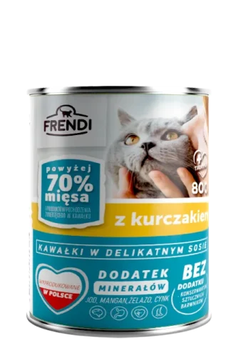 Karma mokra Frendi Kawałki w delikatnym sosie z kurczakiem 800 g