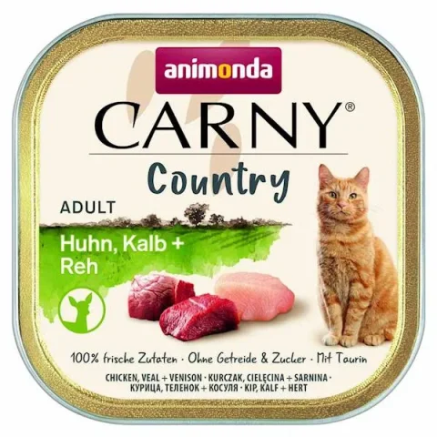 Karma mokra Animonda Carny Country Adult dla dorosłych kotów Kurczak, cielęcina i sarna