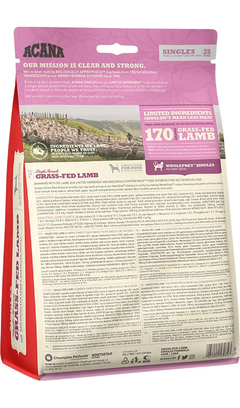 Karma sucha Acana Singles Grass-Fed Lamb 2 kg — widok 7