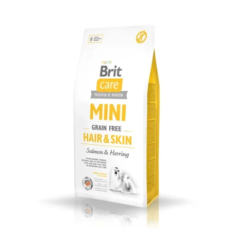 Karma sucha Brit Care Mini Grain-Free Hair & Skin dla dorosłych psów miniaturowych Łosoś