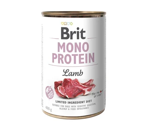 Karma mokra Brit Mono Protein Lamb dla psów wszystkich ras 400 g