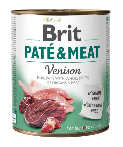 Karma mokra Brit Pate&Meat Adult dla dorosłych psów wszystkich ras Dziczyzna i kurczak