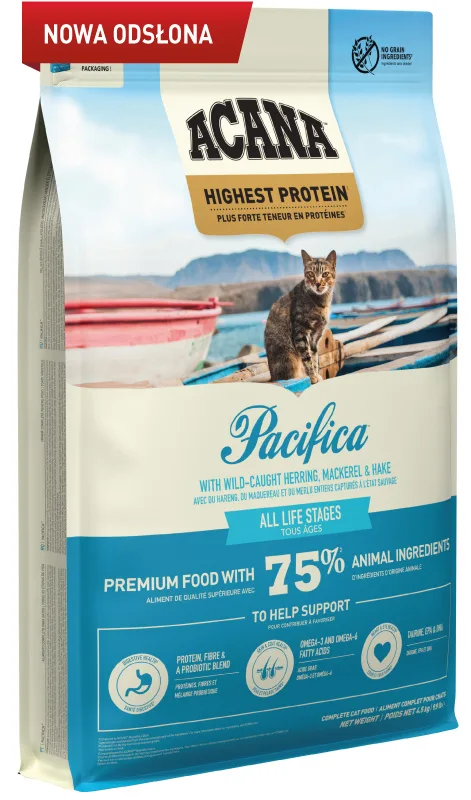 Karma sucha Acana Pacifica Cat dla kota w każdym wieku Ryby słonowodne 4,5 kg