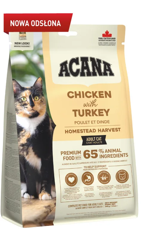 Karma sucha Acana Homestead Harvest Cat dla dorosłych kotów 340 g