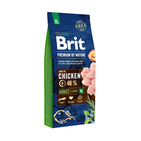 Karma sucha Brit Premium By Nature Adult XL z kurczakiem 15 kg