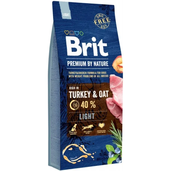 Karma sucha Brit Premium By Nature Light dla dorosłych psów z nadwagą Indyk 15 kg — widok 2