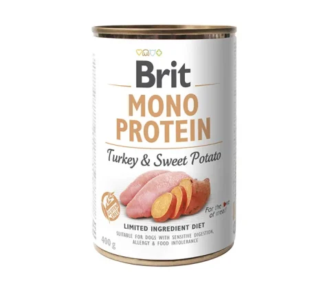 Karma mokra Brit Mono Protein z indykiem i słodkimi ziemniakami 400 g