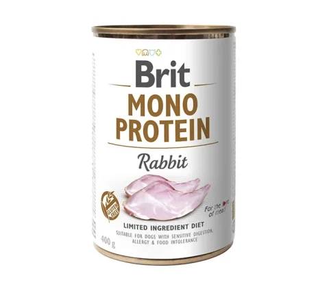 Karma mokra Brit Mono Protein Z Królikiem dla psów wszystkich ras 400 g