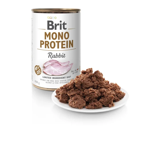 Karma mokra Brit Mono Protein Z Królikiem dla psów wszystkich ras 400 g — widok 2