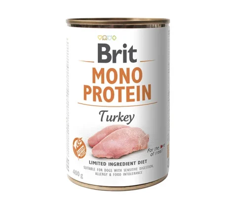 Karma mokra Brit Mono Protein z indykiem dla psów wszystkich ras 400 g