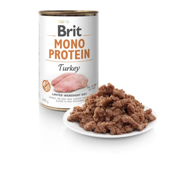 Karma mokra Brit Mono Protein z indykiem dla psów wszystkich ras 400 g — widok 2