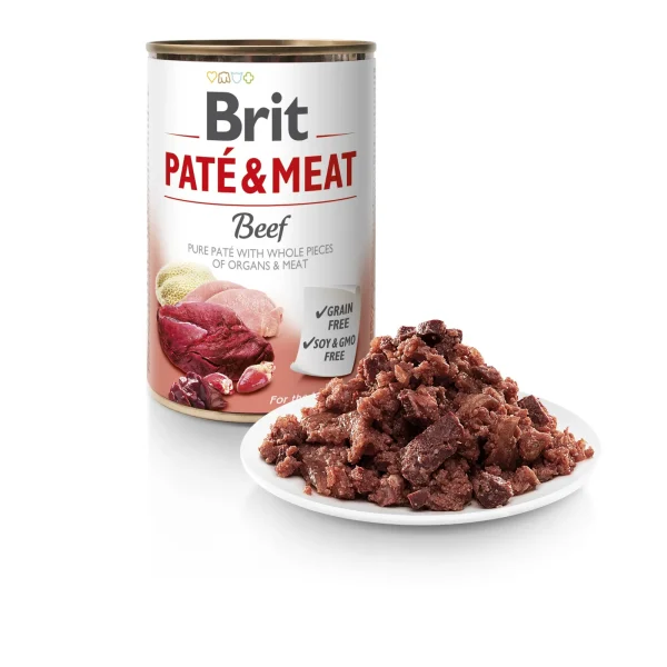Karma mokra Brit Pate & Meat z wołowiną dla dorosłych psów wszystkich ras 400 g — widok 2