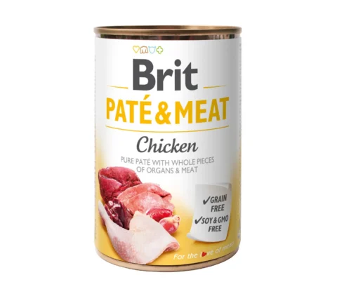 Karma mokra Brit Pate & Meat dla dorosłych psów wszystkich ras Kurczak 400 g
