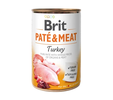 Karma mokra Brit Pate & Meat Z Indykiem 400 g