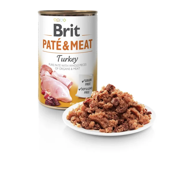 Karma mokra Brit Pate & Meat Z Indykiem 400 g — widok 2