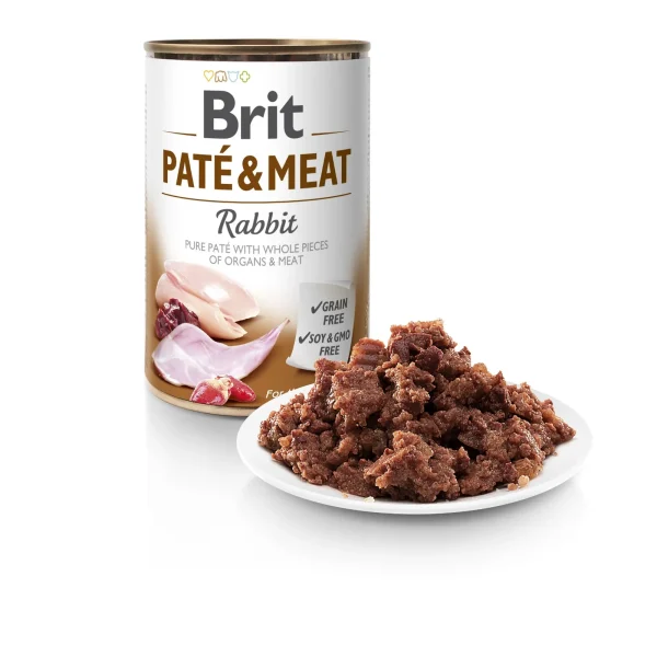Karma mokra Brit Pate & Meat z królikiem 400 g — widok 2