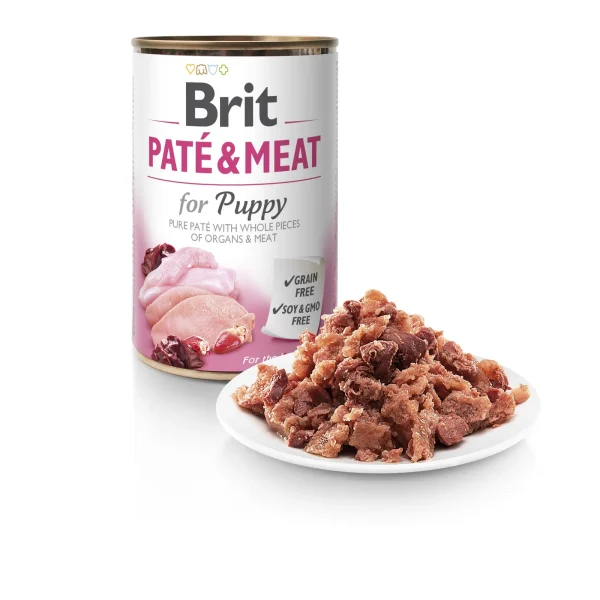 Karma mokra Brit Pate & Meat Puppy Kurczak z indykiem 400 g — widok 2