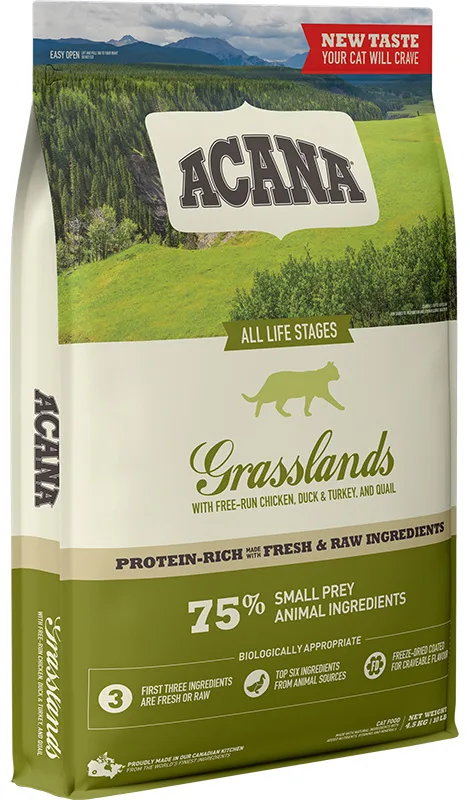 Karma sucha Acana Grasslands Cat dla kota Drób i ryby 4,5 kg