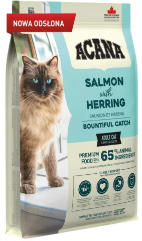 Karma sucha Acana Bountiful Catch Cat dla dorosłych kotów Łosoś, śledź, morszczuk, pstrąg