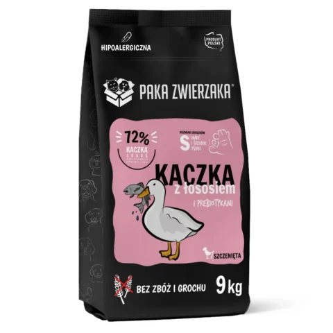 Karma sucha Paka Zwierzaka Seventh heaven Kaczka z łososiem dla szczeniąt 9 kg