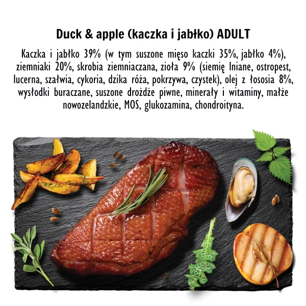 Karma sucha Paka Zwierzaka Seventh heaven Kaczka z jabłkiem 9 kg — widok 3
