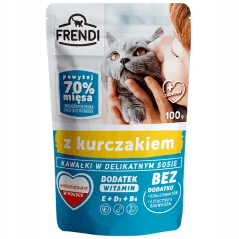 Karma mokra Frendi Kawałki w delikatnym sosie z kurczakiem 100 g