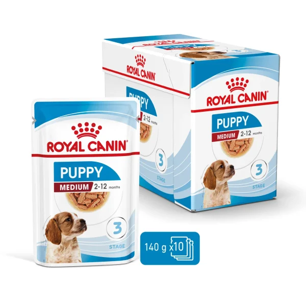 Karma mokra Royal Canin Medium Puppy dla szczeniąt ras średnich 10x140 g — widok 3