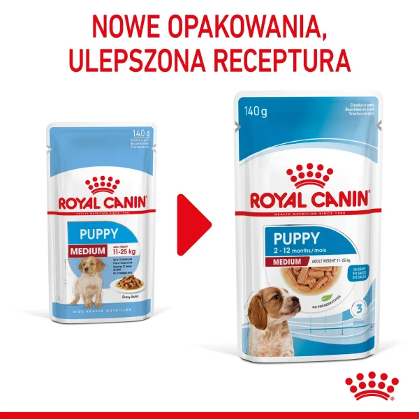 Karma mokra Royal Canin Medium Puppy dla szczeniąt ras średnich 10x140 g — widok 5