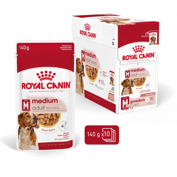 Karma mokra Royal Canin Medium Adult dla psa średniej rasy 10x140 g — widok 4