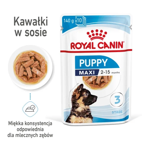 Karma mokra Royal Canin Maxi Puppy dla szczeniąt dużych ras 10x140 g