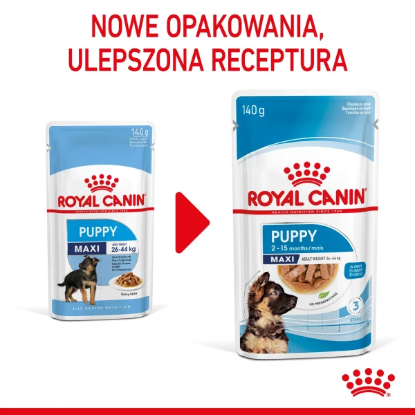 Karma mokra Royal Canin Maxi Puppy dla szczeniąt dużych ras 10x140 g — widok 5