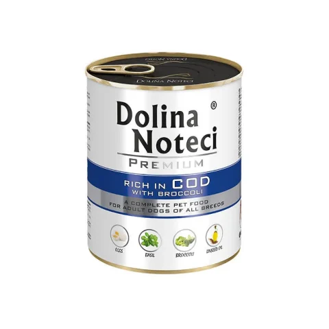 Karma mokra Dolina Noteci Premium Dorsz Z Brokułami dla dorosłych psów wszystkich ras 800
