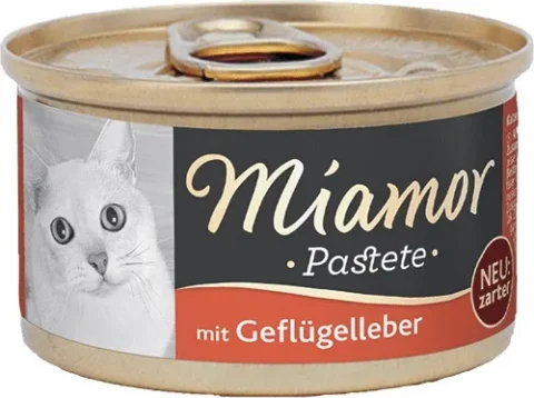 Karma mokra MIAMOR Pastete wątróbka drobiowa 85 g puszka