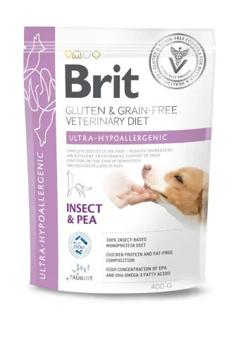 Karma sucha Brit veterinary Brit GF Veterinary Diets Dog Ultra-Hypoallergenic Insect owad