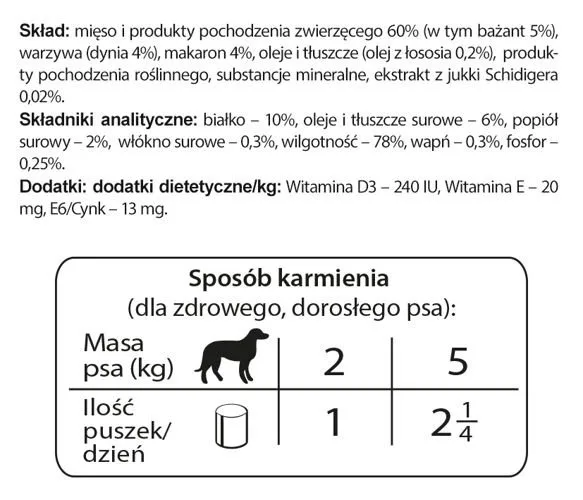 Karma mokra Dolina Noteci Premium Dla Psów Małych Ras Bażant, dynia i makaron 100 g — widok 2