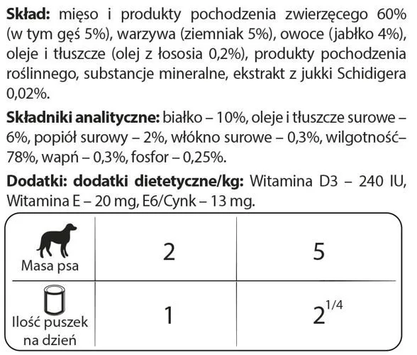 Karma mokra Dolina Noteci Premium Dla Psów Małych Ras z gęsią, ziemniakami i jabłkiem 100 — widok 2