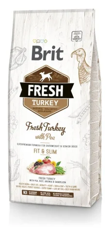 Karma sucha Brit Fresh Turkey & Pea Adult Fit & Slim dla dorosłych i starszych psów Indyk