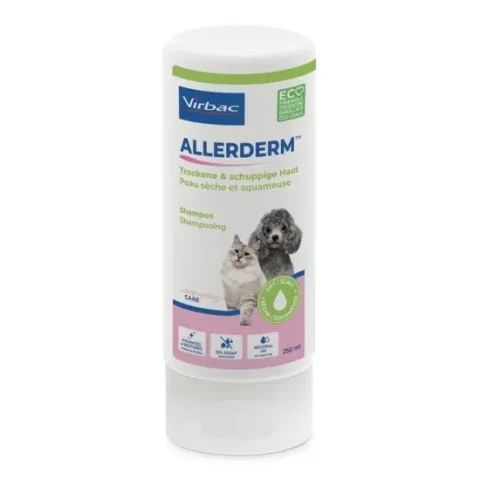 Higiena Virbac Allerderm Szampon Dla Psów I Kotów Do Skóry Suchej I Łuszczącej Się 250 ml