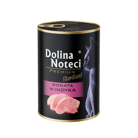 Karma mokra Dolina Noteci Premium Sterilised Bogata w Indyka dla kota 400 g