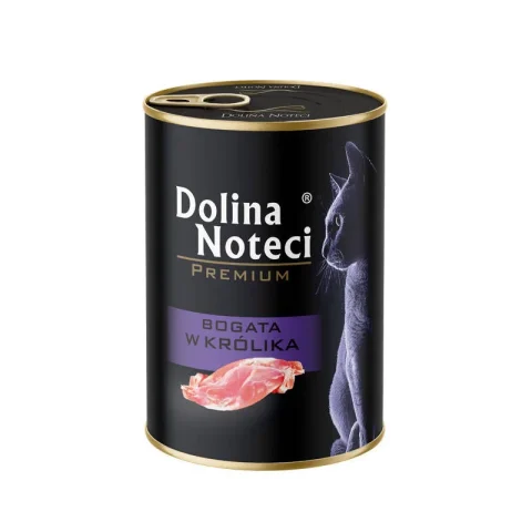 Karma mokra Dolina Noteci Premium Bogata w Królika dla kota 400 g