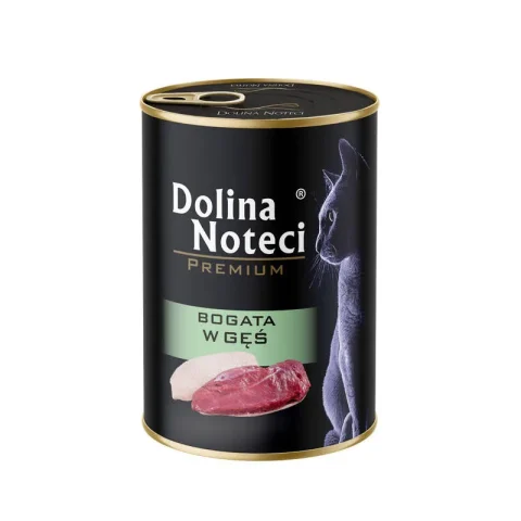 Karma mokra Dolina Noteci Premium Bogata W Gęś dla dorosłych kotów 400 g