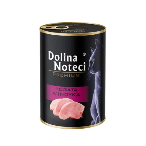 Karma mokra Dolina Noteci Premium Bogata W Indyka dla kota 400 g