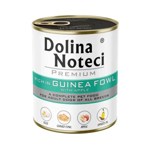 Karma mokra Dolina Noteci Premium Bogata w Perliczkę z Jabłkiem dla dorosłych psów 800 g
